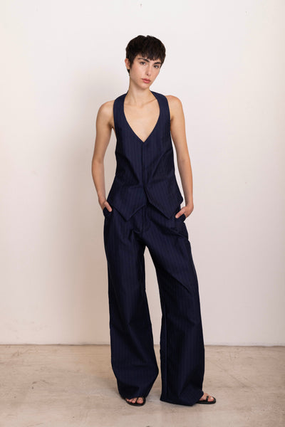 Lauren Pants - Navy Stripes
