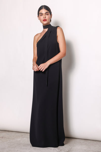 Emmanuelle Asymmetrical Dress - Black