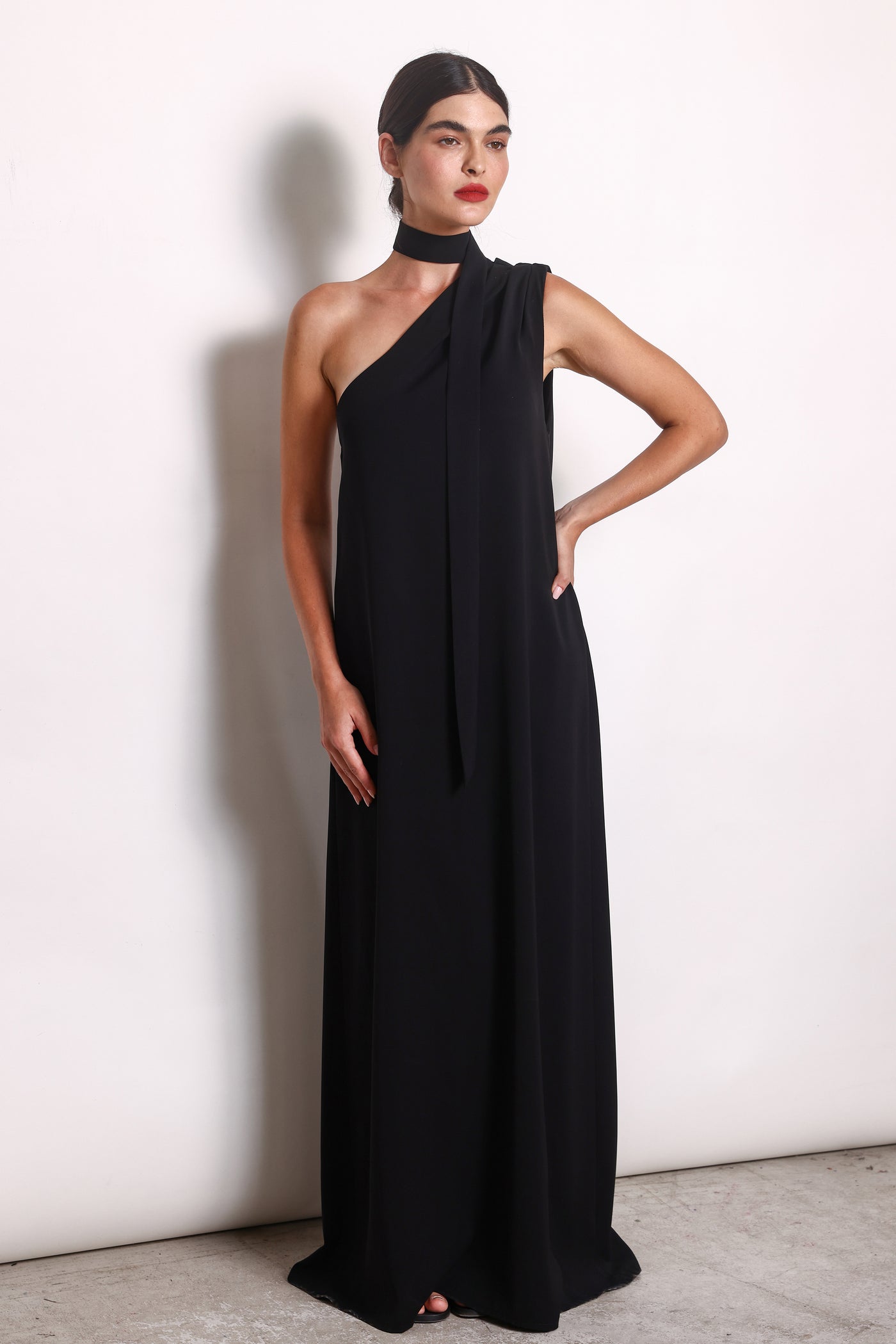 Emmanuelle Asymmetrical Dress - Black