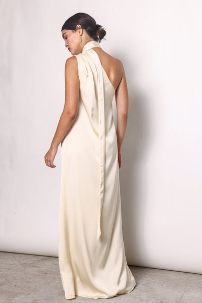 Emmanuelle Asymmetrical Dress - Ivory