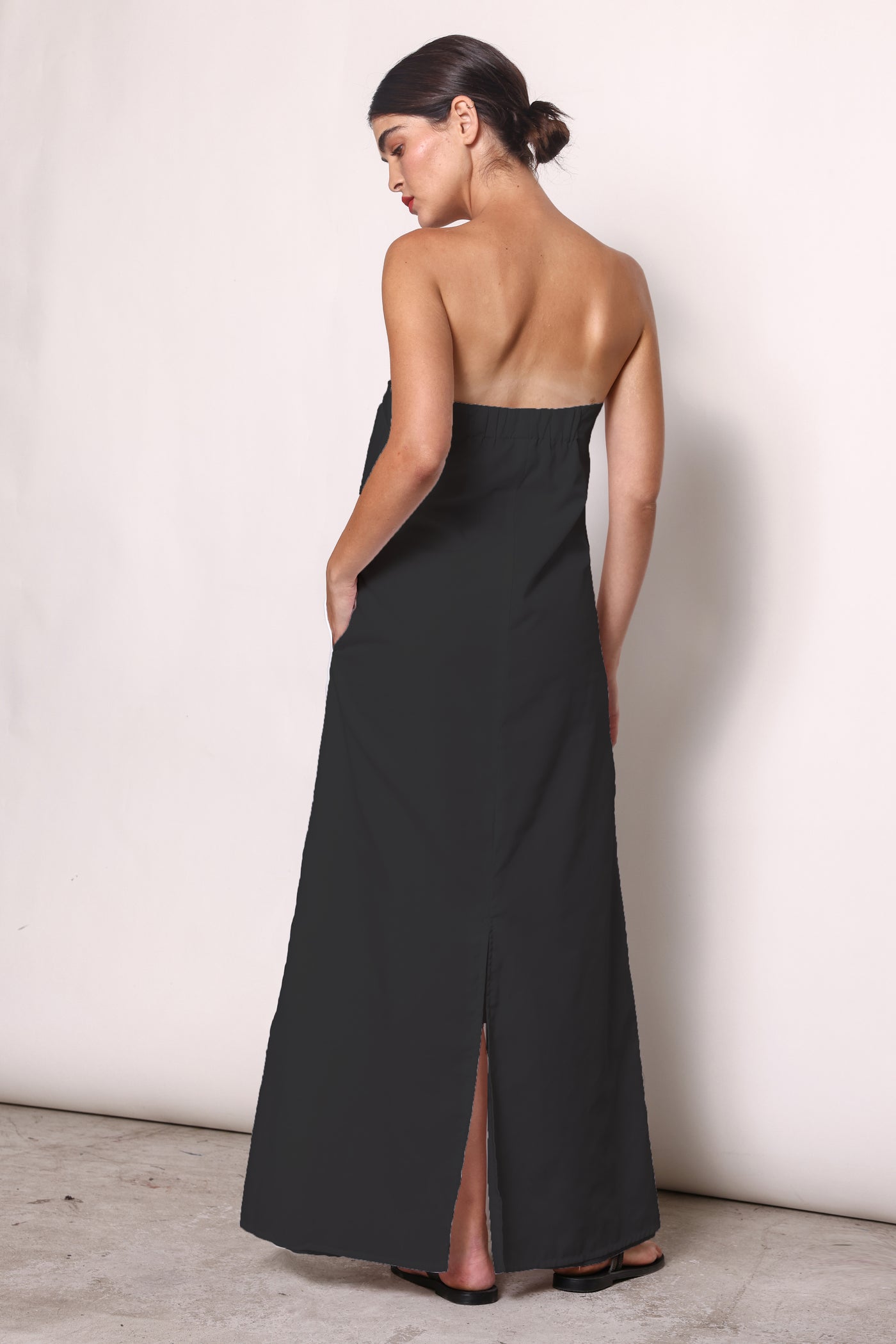 Eva Strapless Dress - Black