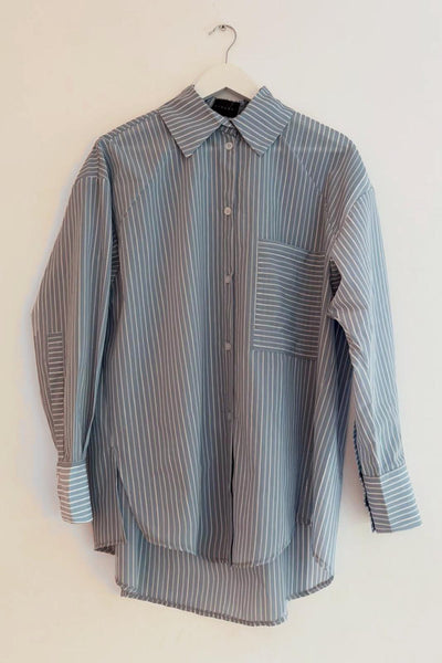 Jackie Shirt - Navy Stripes