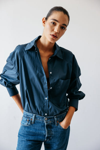 Jackie Shirt - Navy Blue