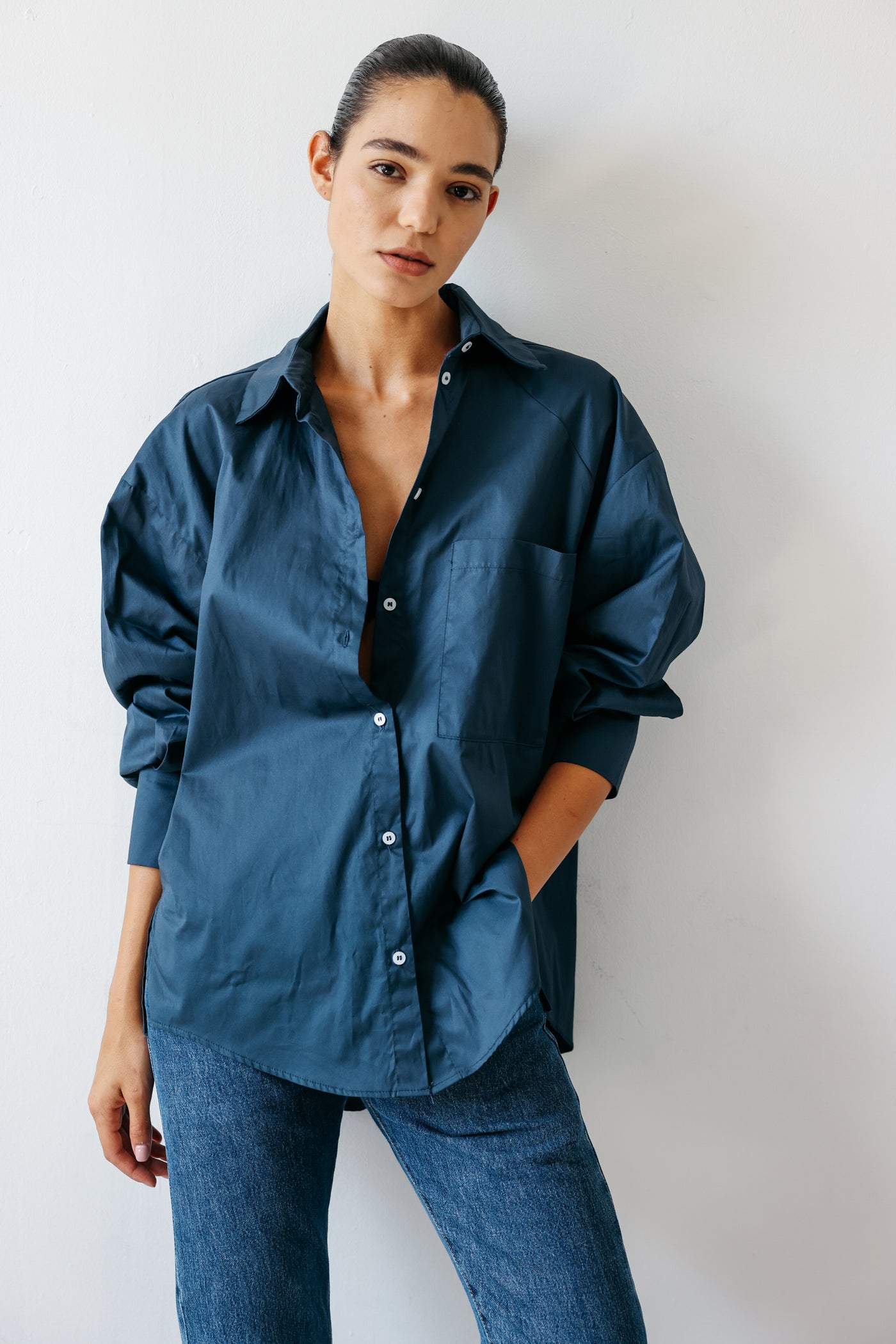 Jackie Shirt - Navy Blue