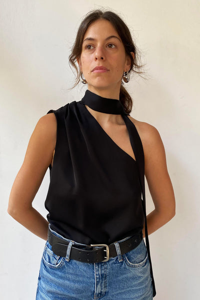 Nina Asymmetrical Top - Black