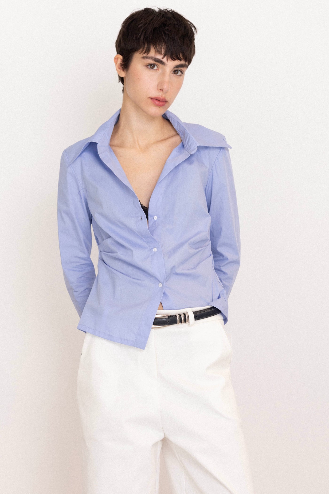 Charlotte Buttoned Shirt - Light Blue