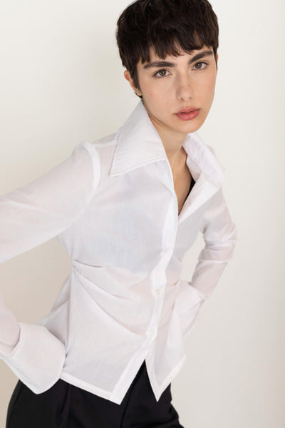 Charlotte Buttoned Shirt - White