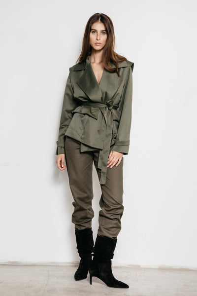 Daryl Trench Coat - Olive