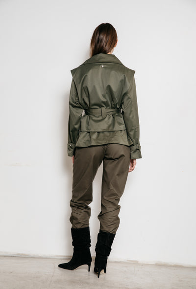 Daryl Trench Coat - Olive